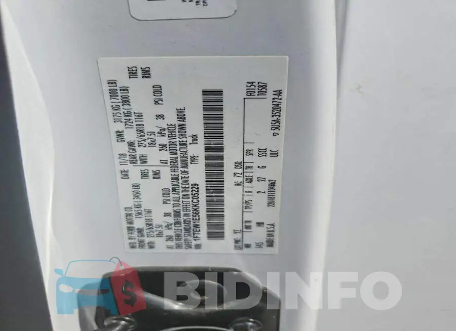 1FTEW1E56KKC05229 Photo# 12