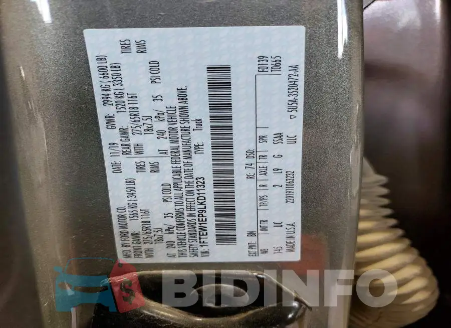 1FTEW1EP9LKD11323 Photo# 12