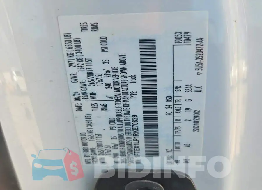 1FTEX1LP1RKE70829 Photo# 12