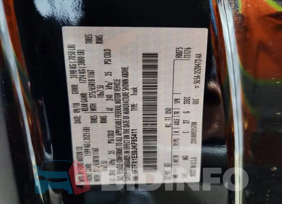 1FTFX1E59JKF85411 Photo# 12