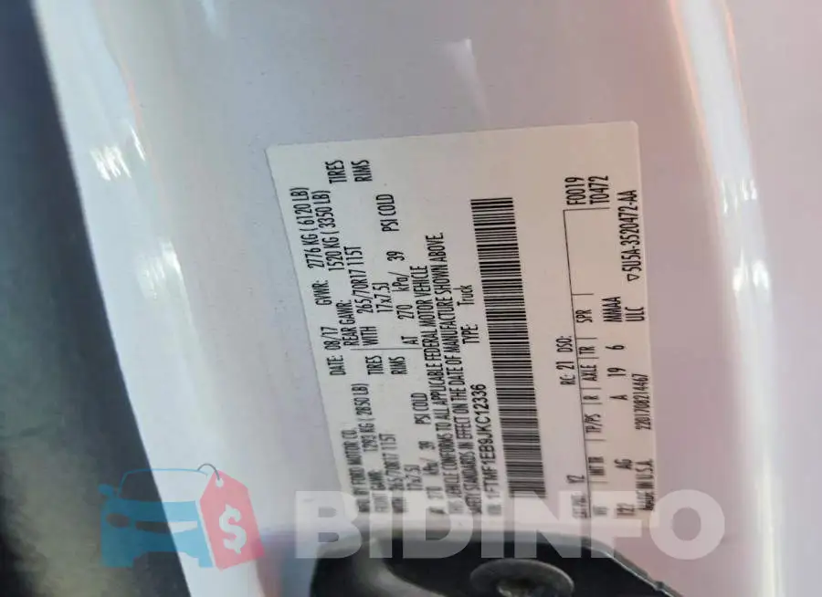 1FTMF1EB9JKC12336 Photo# 12