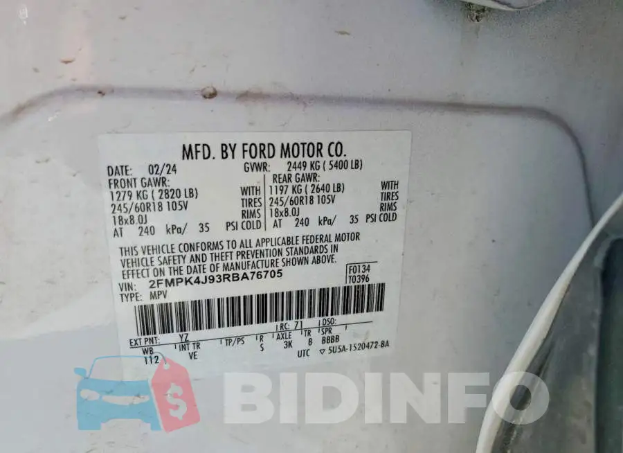 2FMPK4J93RBA76705 Photo# 13