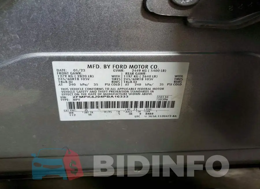 2FMPK4J94PBA16333 Photo# 13