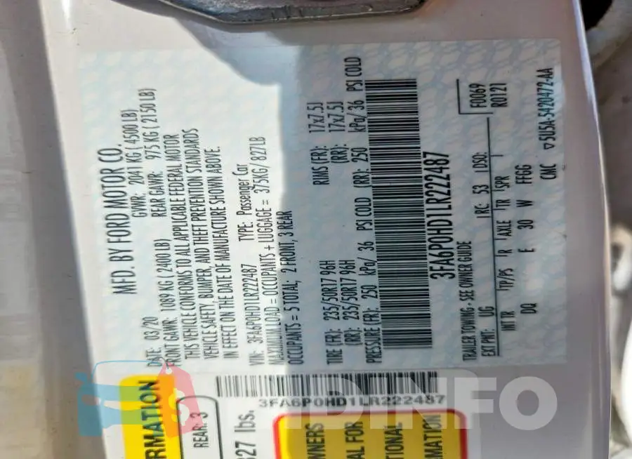 3FA6P0HD1LR222487 Photo# 12