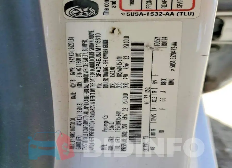 3FADP4EJ5JM115610 Photo# 13