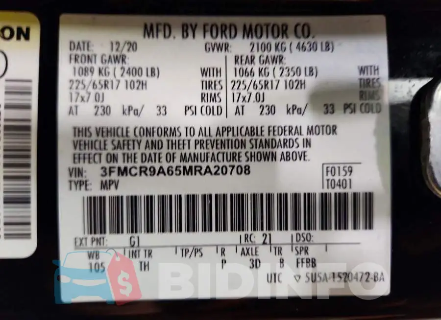 3FMCR9A65MRA20708 Photo# 13