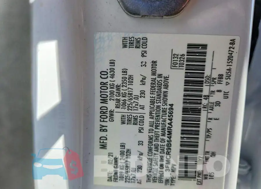 3FMCR9B64MRA45694 Photo# 13