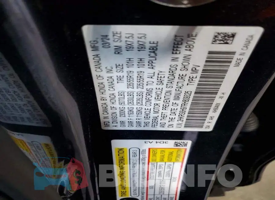 2HKRS6H97RH809325 Photo# 14