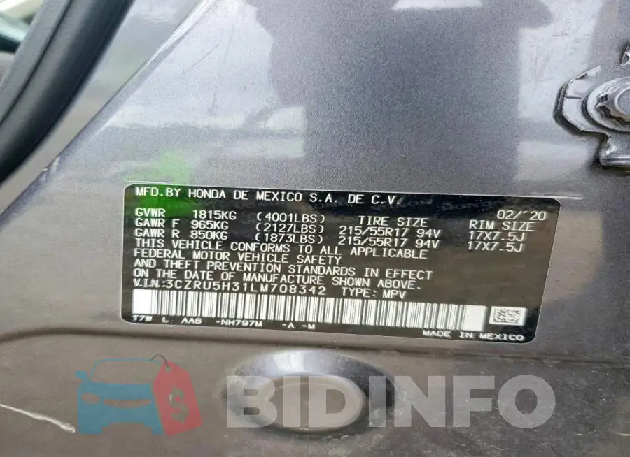 3CZRU5H31LM708342 Photo# 13