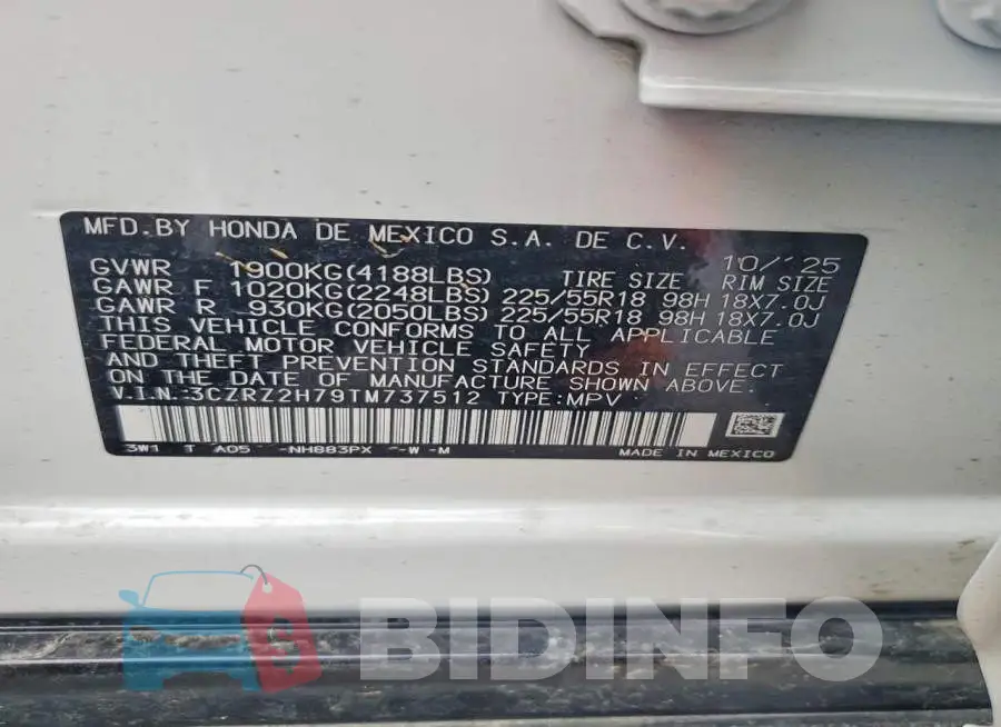 3CZRZ2H79TM737512 Photo# 13