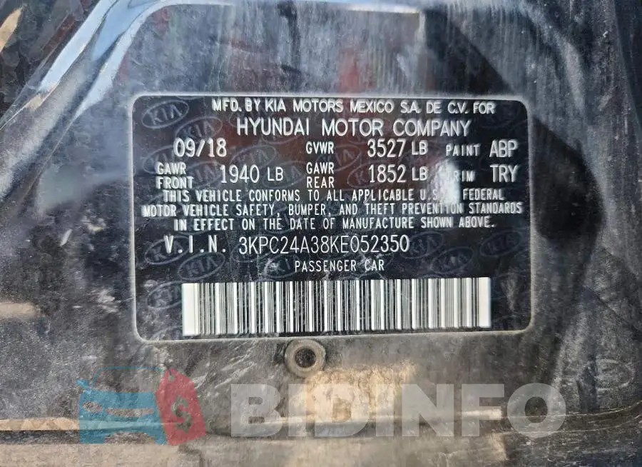 3KPC24A38KE052350 Photo# 12