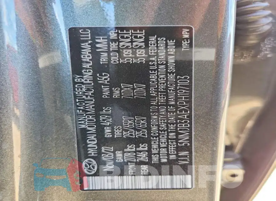 5NMJB3AEXPH197103 Photo# 12