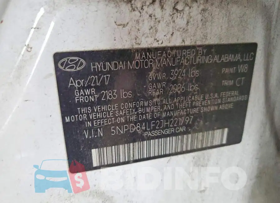 5NPD84LF2JH221797 Photo# 12