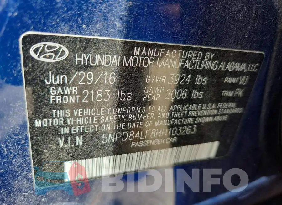5NPD84LF8HH103263 Photo# 12