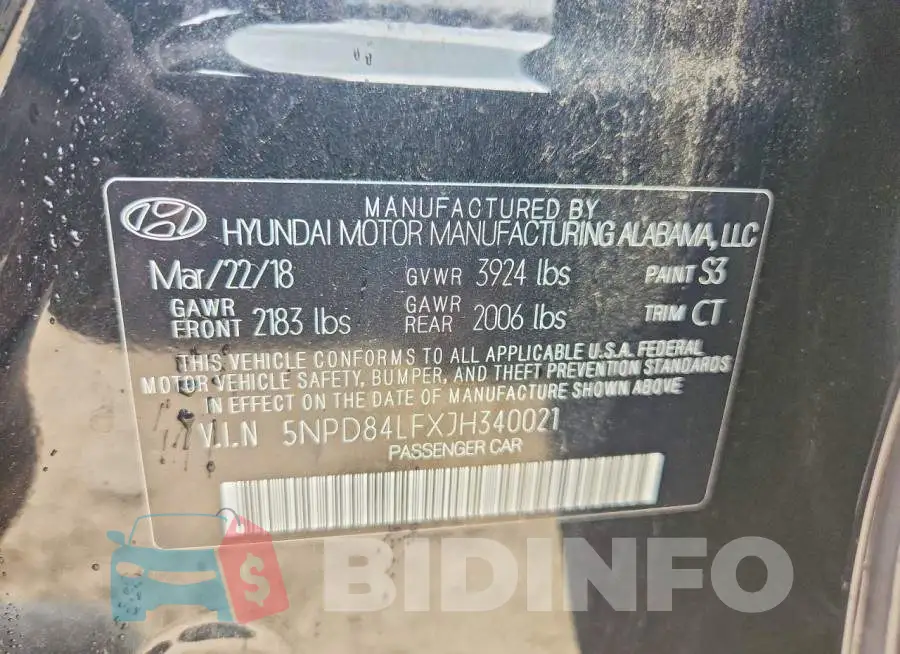 5NPD84LFXJH340021 Photo# 12
