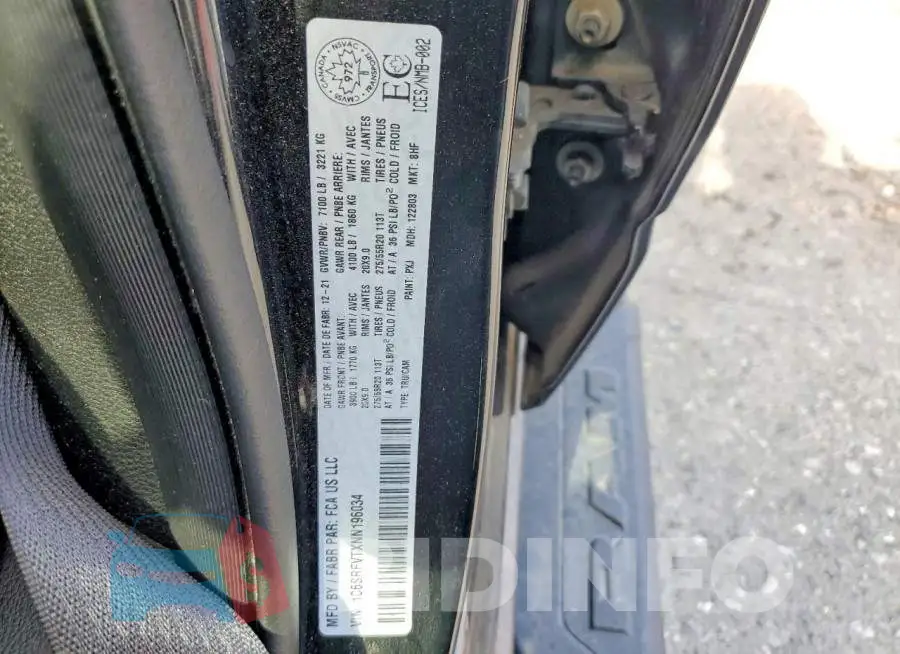 1C6SRFVTXNN196034 Photo# 10