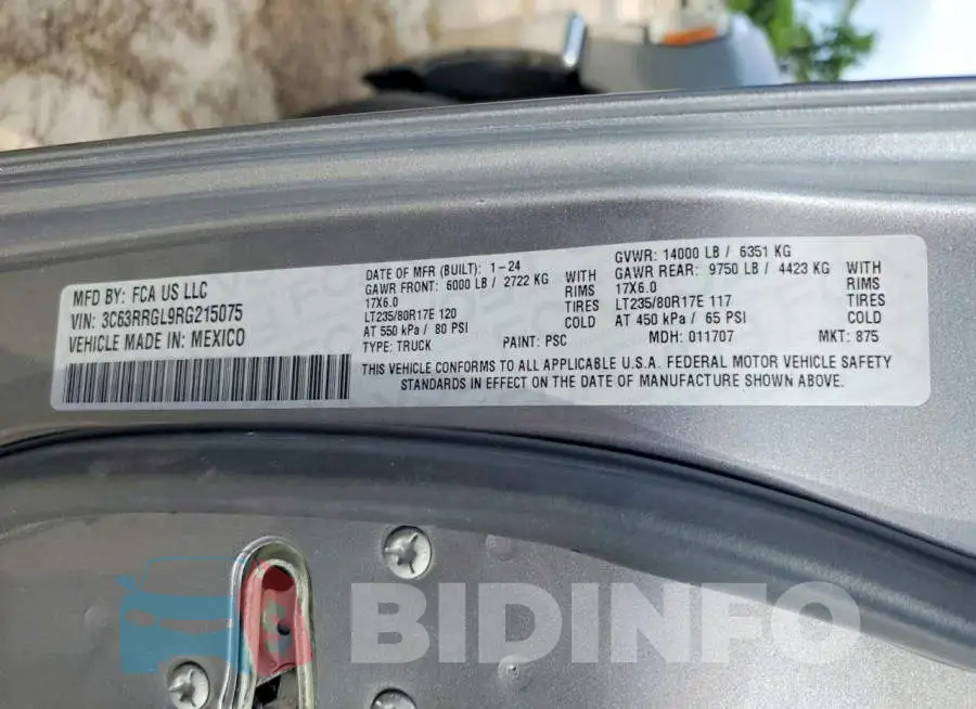 3C63RRGL9RG215075 Photo# 12