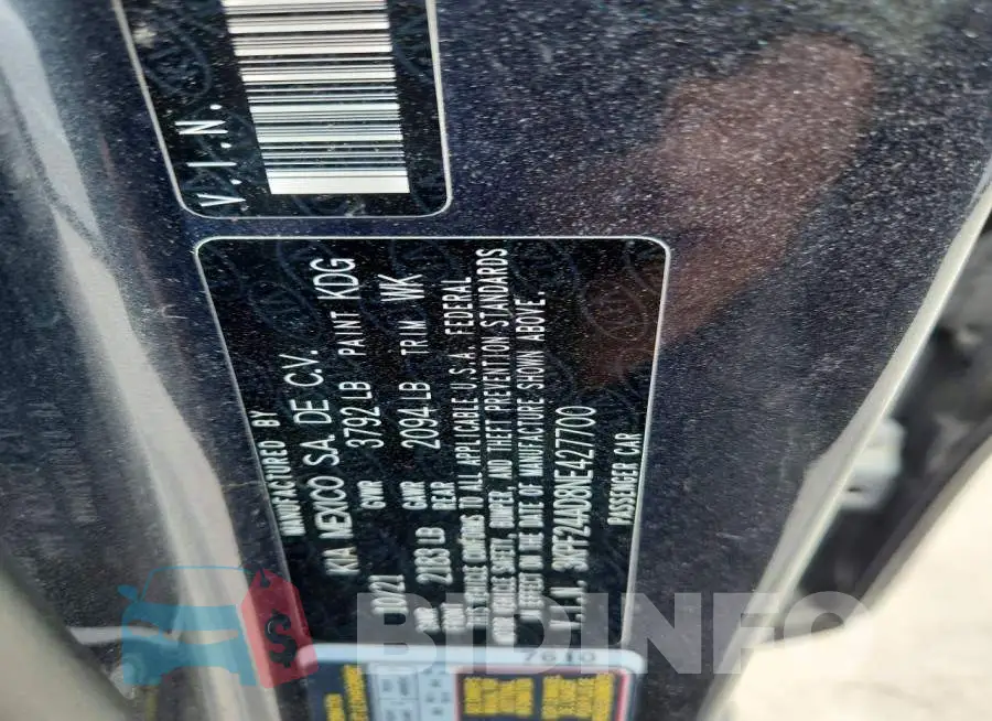 3KPF24AD8NE427700 Photo# 13