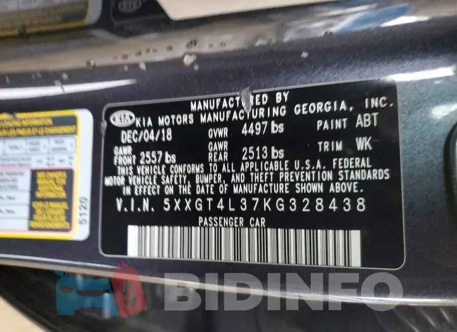 5XXGT4L37KG328438 Photo# 13