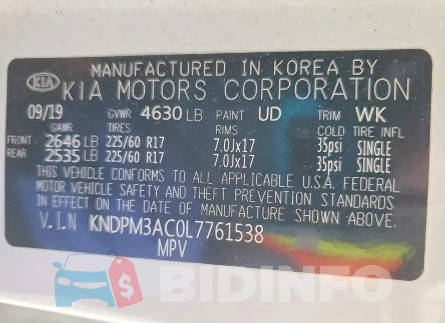 KNDPM3AC0L7761538 Photo# 12
