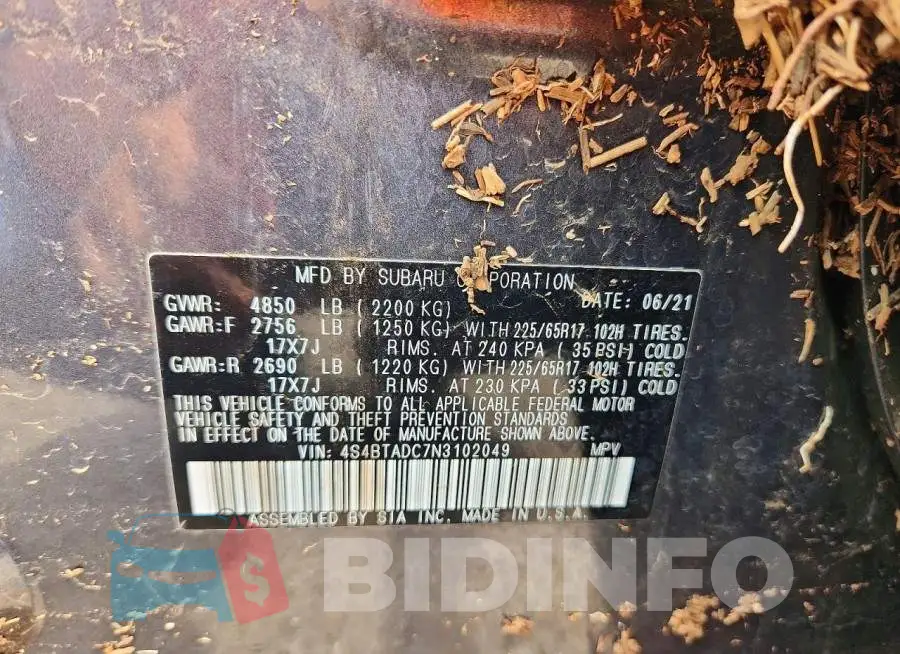 4S4BTADC7N3102049 Photo# 13