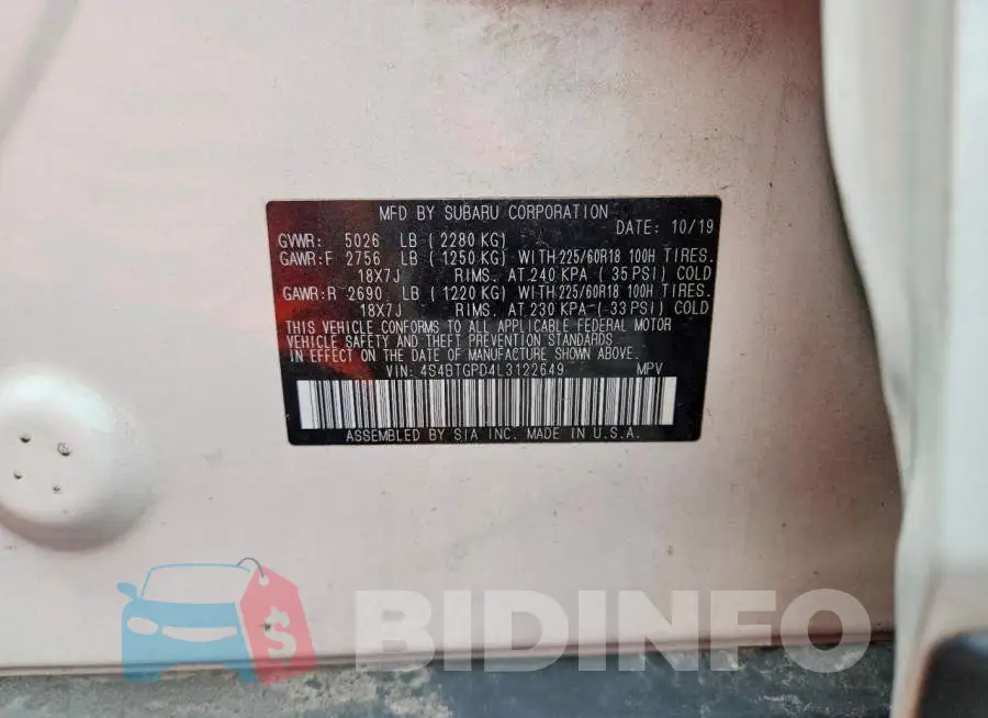 4S4BTGPD4L3122649 Photo# 12