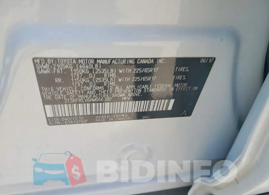 2T3RFREV6HW666382 Photo# 14