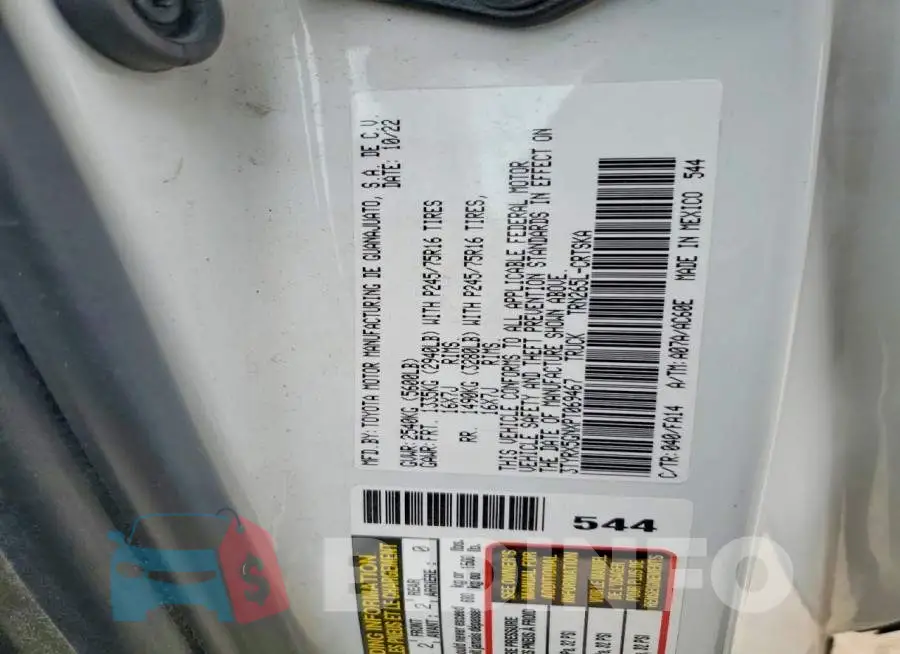 3TYRX5GNXPT069467 Photo# 13
