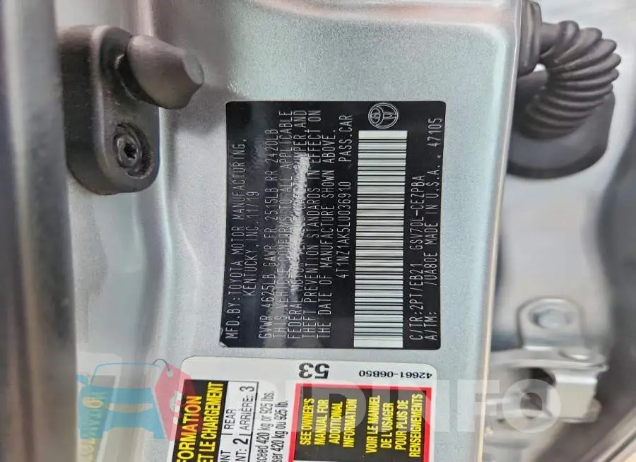 4T1NZ1AK5LU036910 Photo# 12