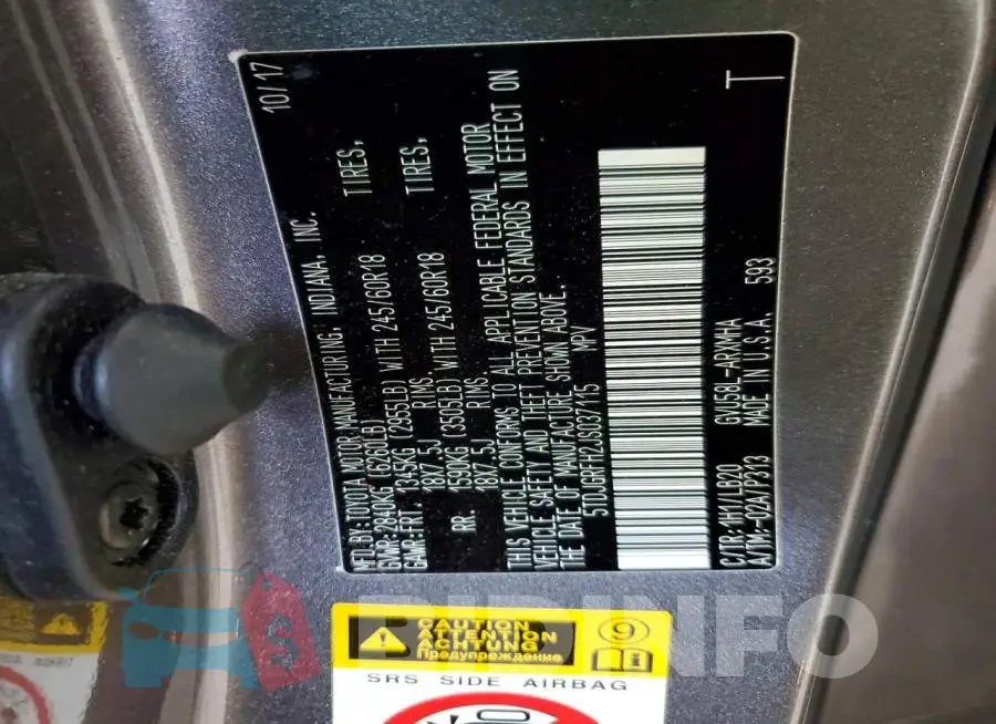 5TDJGRFH2JS037115 Photo# 14