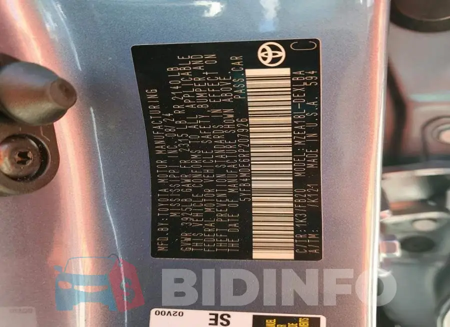 5YFB4MDE6RP207926 Photo# 12