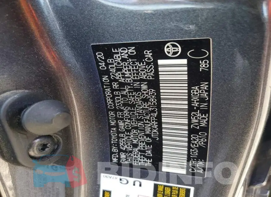 JTDKARFP4L3158939 Photo# 12