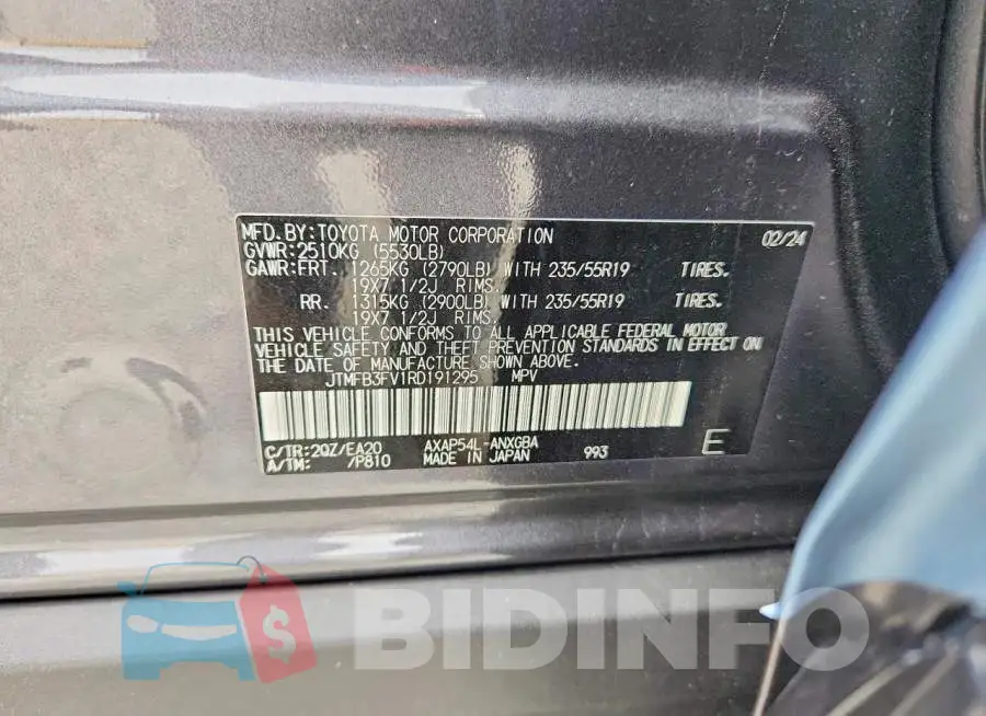 JTMFB3FV1RD191295 Photo# 14