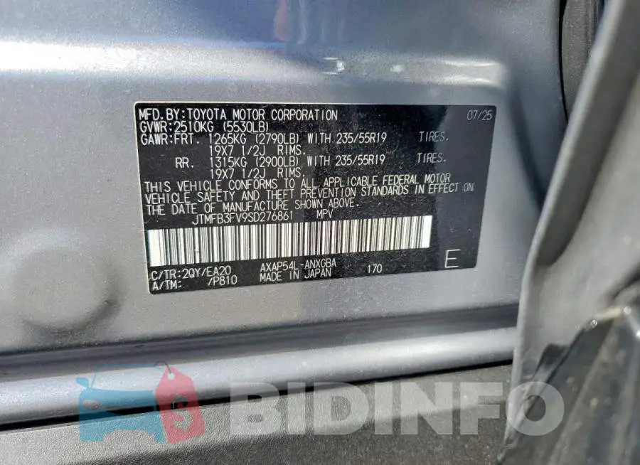 JTMFB3FV9SD276861 Photo# 13