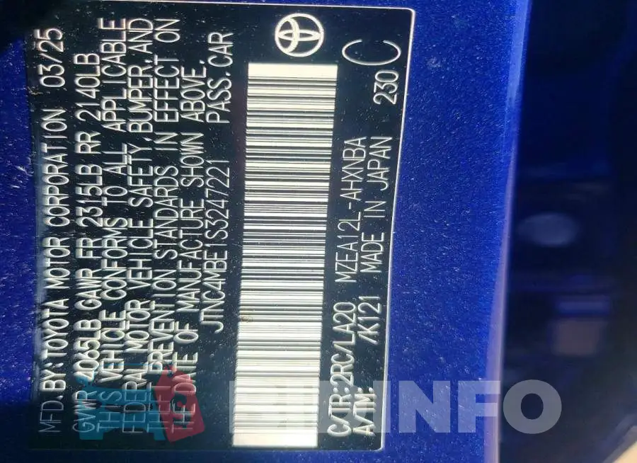JTNC4MBE1S3247221 Photo# 13