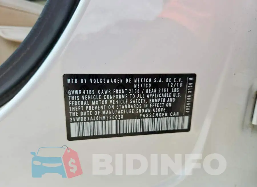 3VWDB7AJ6HM296028 Photo# 12