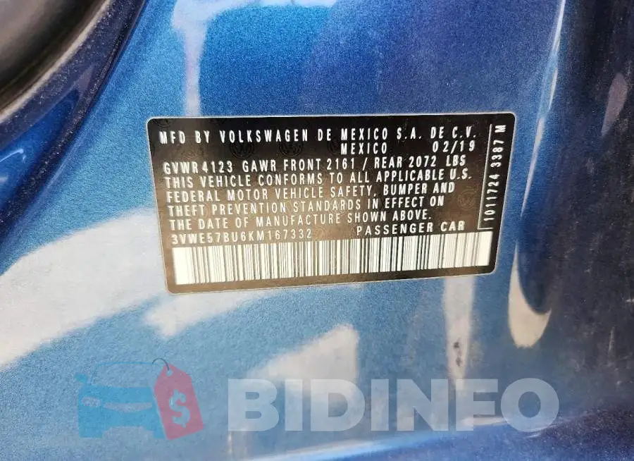 3VWE57BU6KM167332 Photo# 13