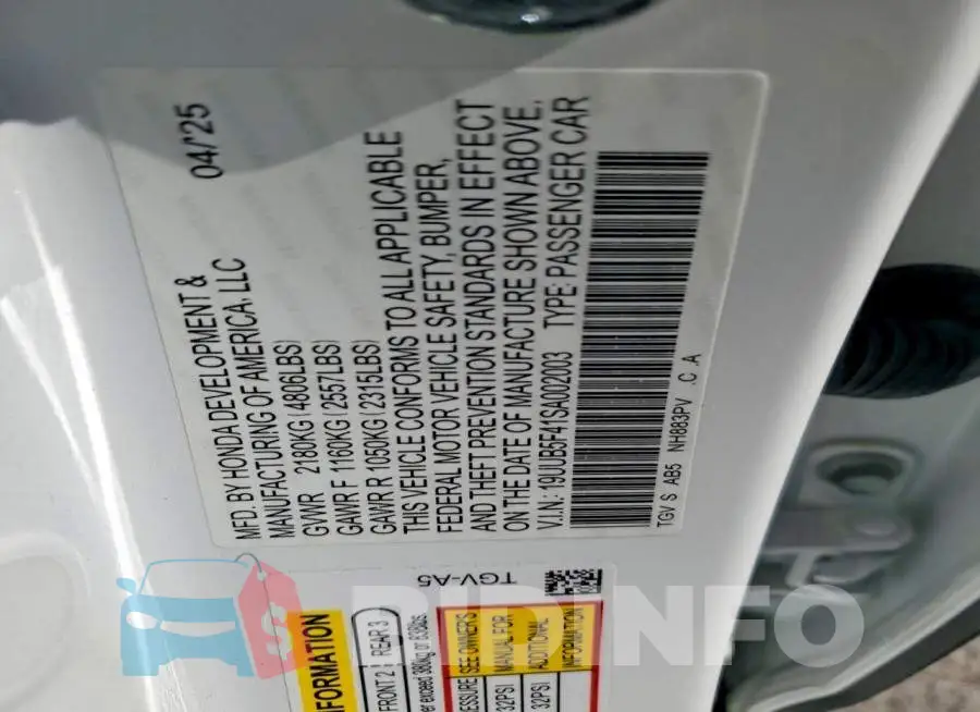 19UUB5F41SA002003 Photo# 12