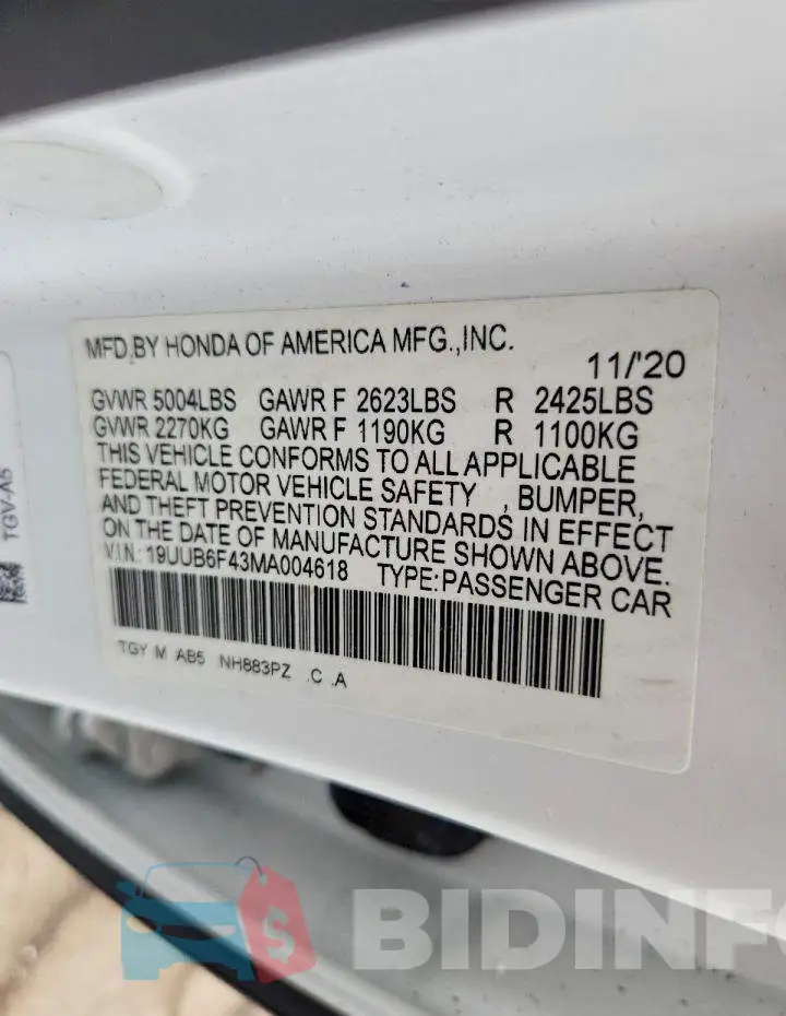 19UUB6F43MA004618 Photo# 12