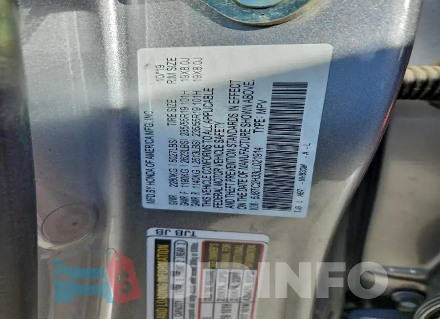 5J8TC2H33LL021914 Photo# 13