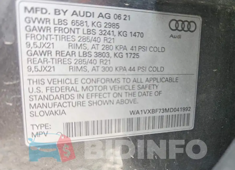 WA1VXBF73MD041992 Photo# 12