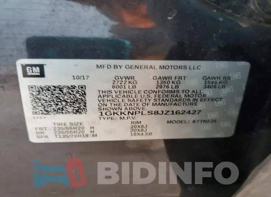 1GKKNPLS8JZ162427 Photo# 14