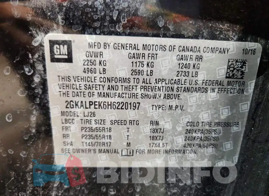 2GKALPEK6H6220197 Photo# 13
