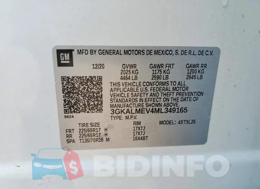 3GKALMEV4ML349165 Photo# 14