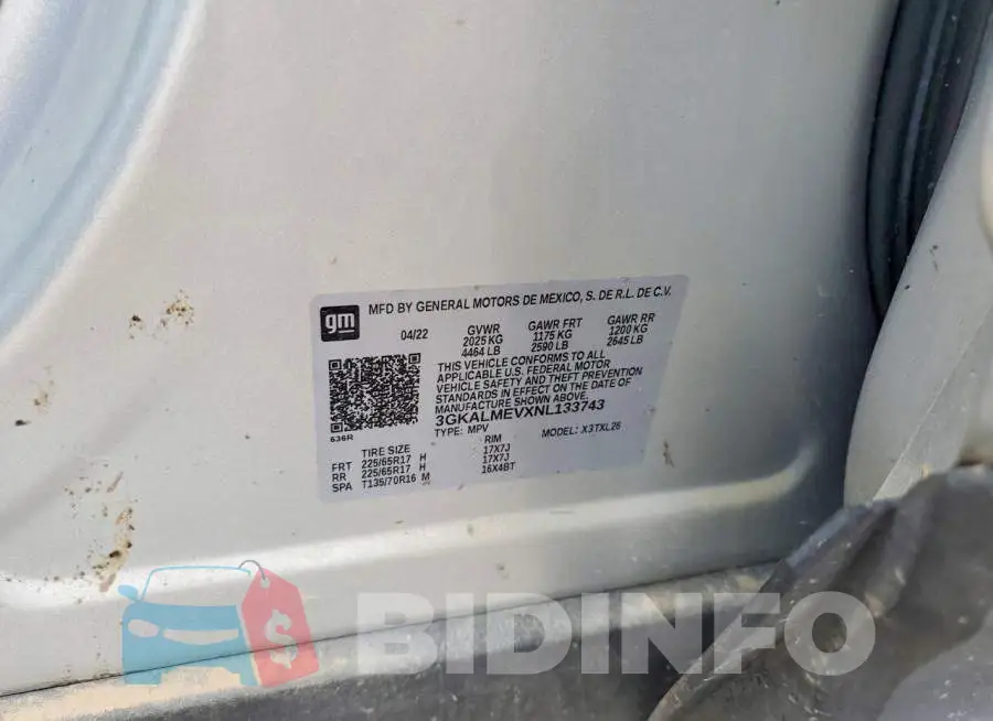 3GKALMEVXNL133743 Photo# 12