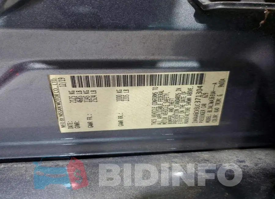 1N4AA6CV3LC371304 Photo# 13