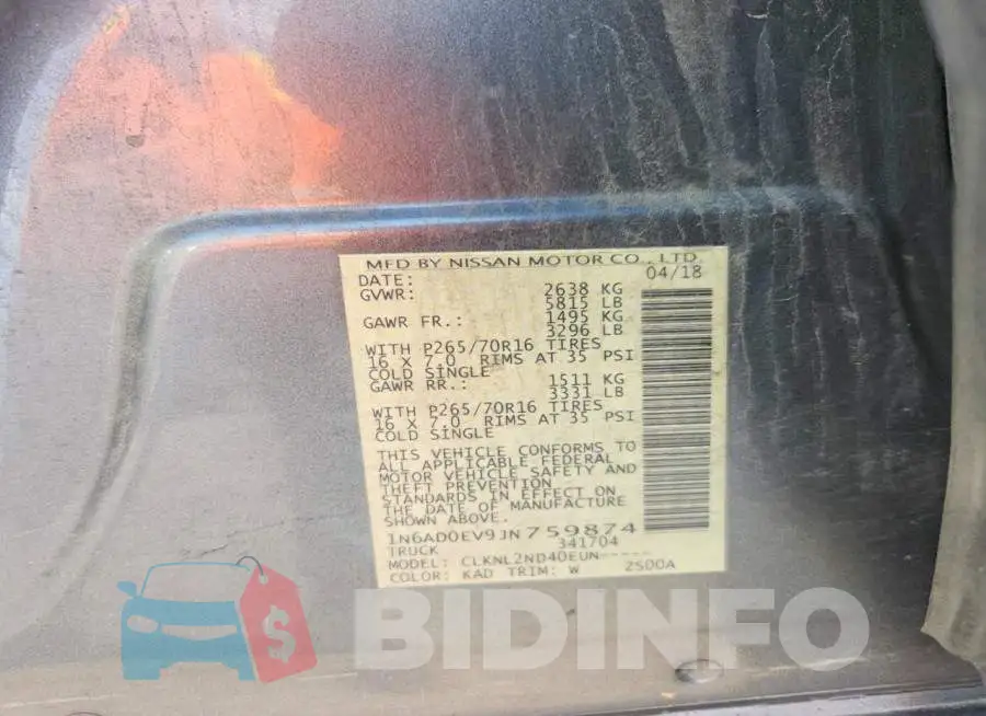 1N6AD0EV9JN759874 Photo# 13