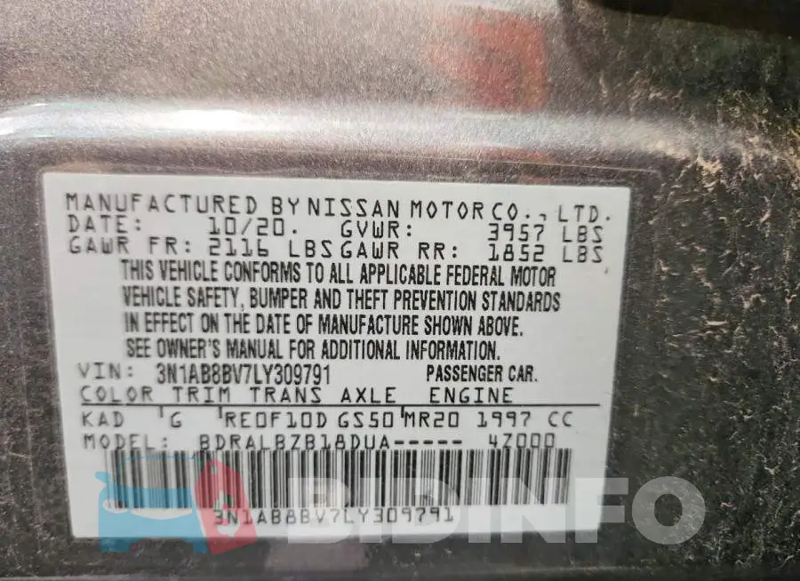 3N1AB8BV7LY309791 Photo# 12