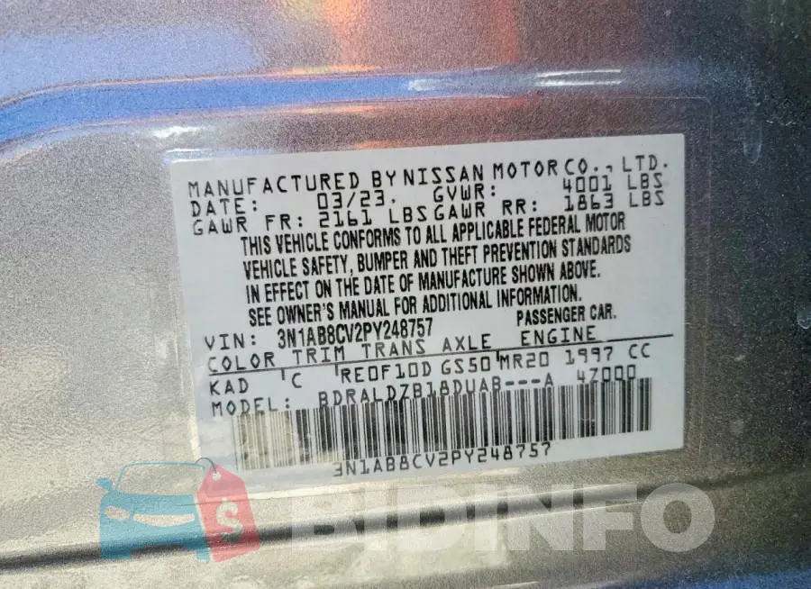 3N1AB8CV2PY248757 Photo# 13