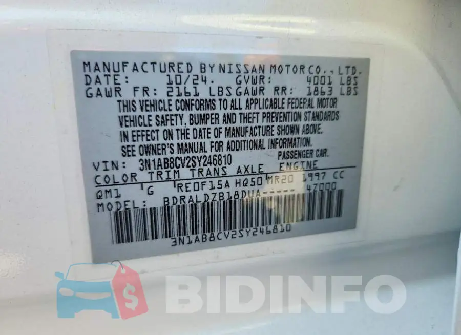 3N1AB8CV2SY246810 Photo# 13